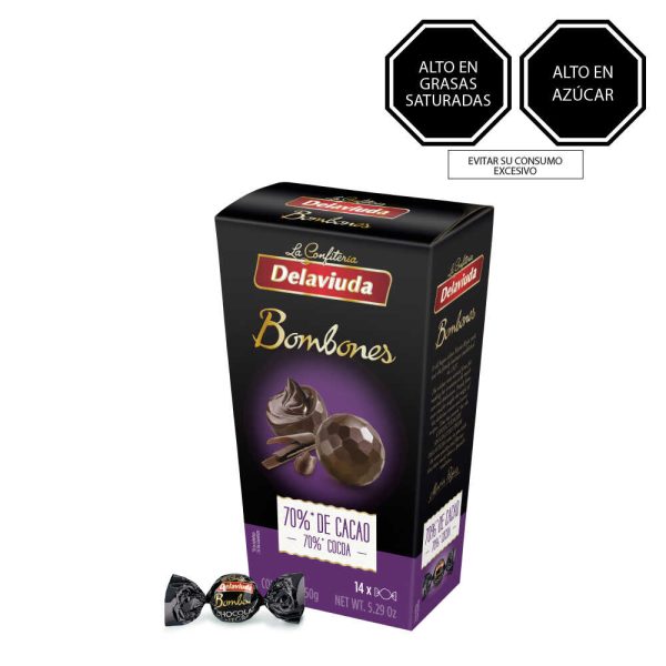 Bombones Chocolate Negro Dark Delaviuda 150 gr