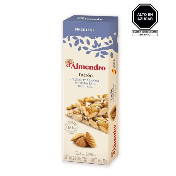 Turrón Duro al Punto de Sal Marina El Almendro 75 gr