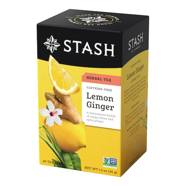 Infusiones Lemon Ginger Herbal Tea Stash 20 unid