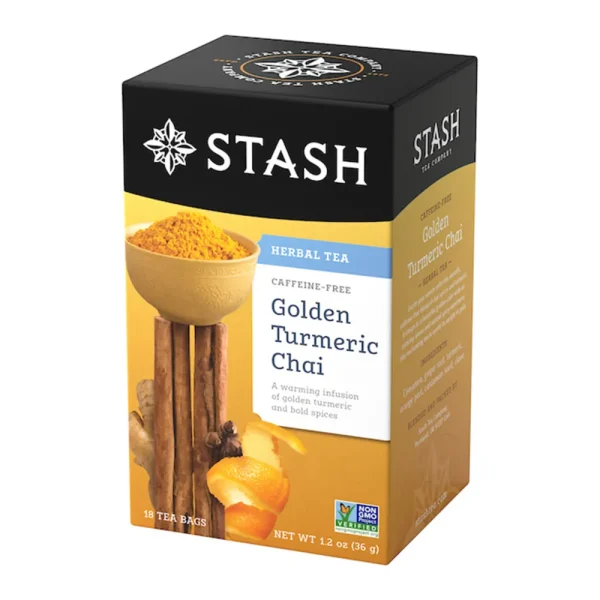 Infusiones Golden Turmeric Chai Herbal Tea Stash 18 unid