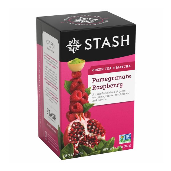 Infusiones Pomegranate Raspberry Green Tea Stash 18 unid