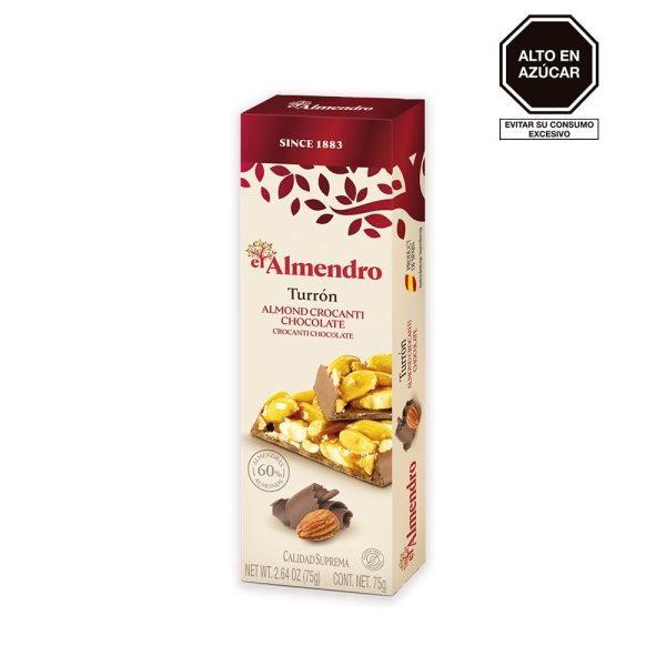 Turrón Duro con Chocolate El Almendro 75 gr
