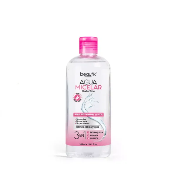 Agua Micelar para Piel Normal a Seca 385 ml Beautik