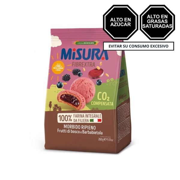Galletas Integrales Rellenas de Bayas y Remolacha Misura 260 gr