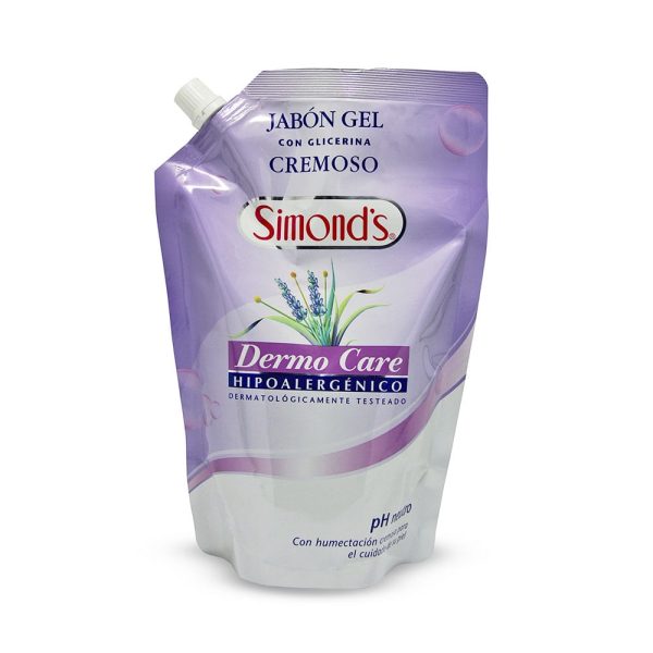 Jabón Gel con Glicerina Cremoso Neutro Dermo Care Simonds 750 ml