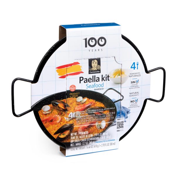 Kit Paella Marisco con Paellera Esmaltada Carmencita 490 gr