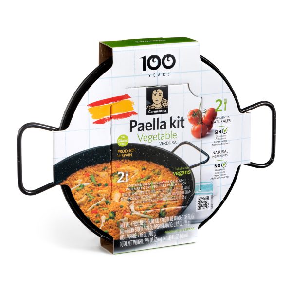 Kit Paella Verdura con Paellera Esmaltada Carmencita 266 gr
