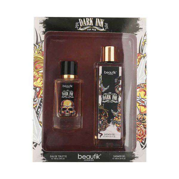 Set Dark Ink EDT + Shower Gel for men Beautik