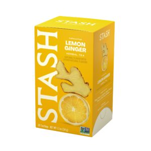 Infusiones Lemon Ginger Herbal Tea Stash 20 unid