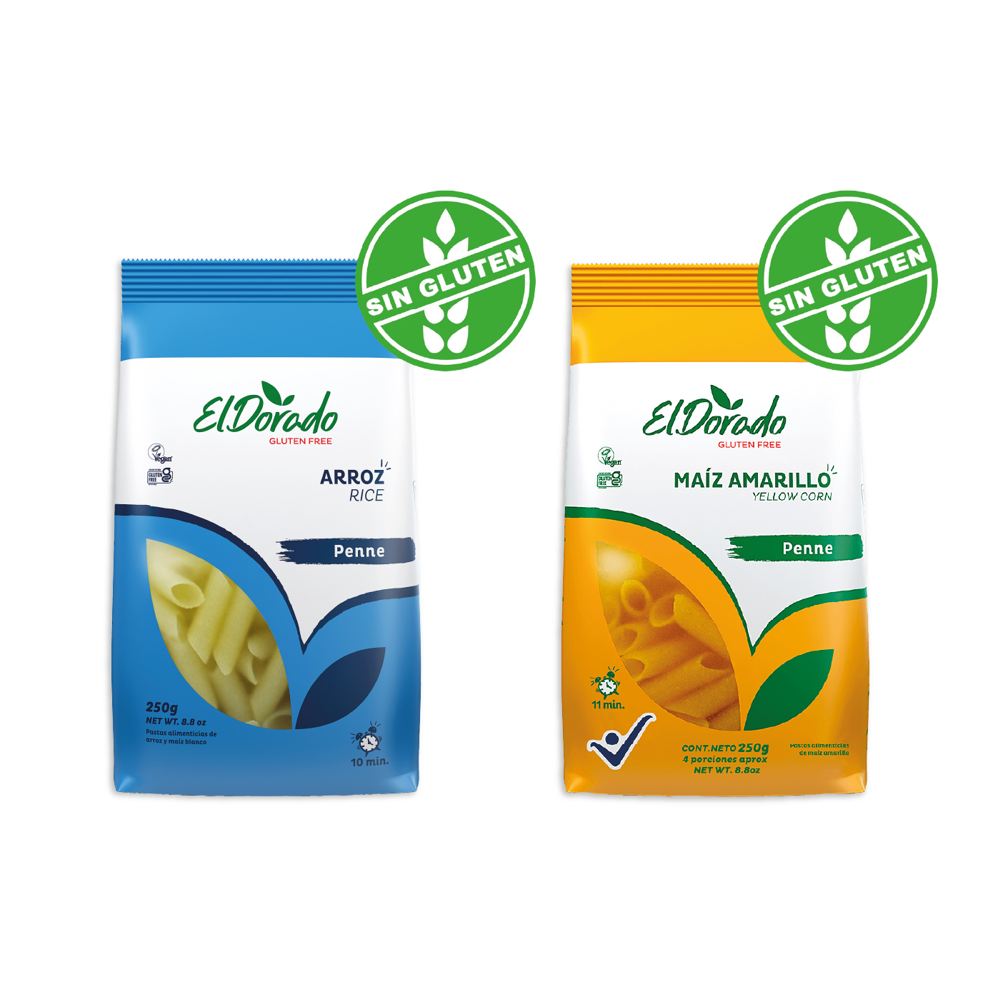 Pack Penne De Arroz + Penne De Maíz Amarillo